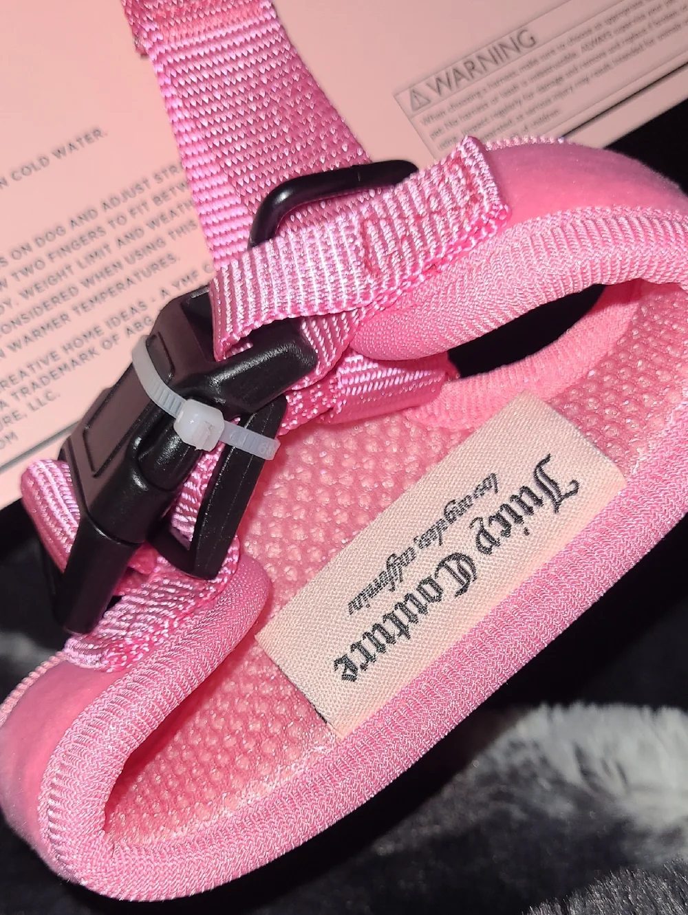 Juicy Couture Pink Gem Embellished Dog Harness & Leash Set